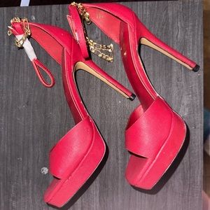 ALDO Red Stilleto Platform Heels